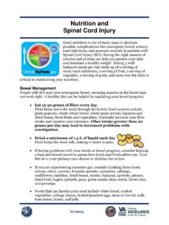 Nutrition and Spinal Cord Injury