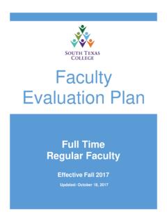 Faculty Evaluation Plan - Academic Affairs