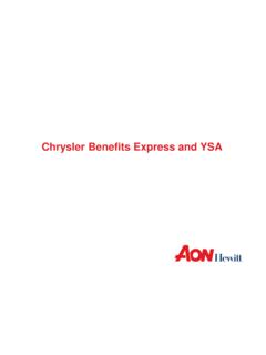 Chrysler Benefits Express and YSA - NCRO