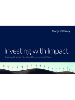Investing with Impact - Morgan Stanley