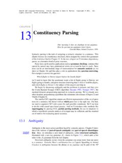 CHAPTER 13 Constituency Parsing - Stanford University