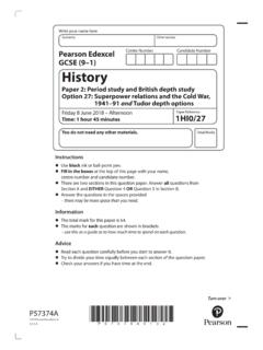 Pearson Edexcel GCSE (9–1) History