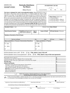 92A205 (6-16) Kentucky Inheritance FOR DEPARTMENT USE …