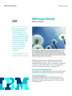 IBM Impact Grants