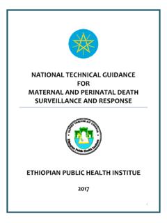 National Maternal and Perinatal: Death Surveillance and ...