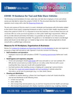 Revised October 26, 2021 COVID-19 Guidance for ... - Toronto
