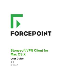 Stonesoft VPN Client 2.0 for Mac User Guide - websense.com