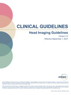 eviCore Head Imaging Guidelines