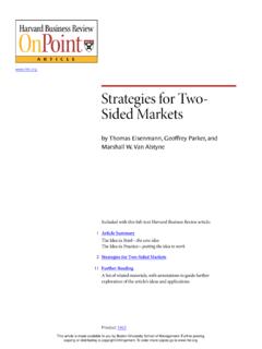 Strategies for Two- Sided Markets
