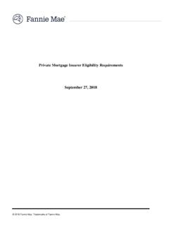 Private Mortgage Insurer Eligibility Requirements ...