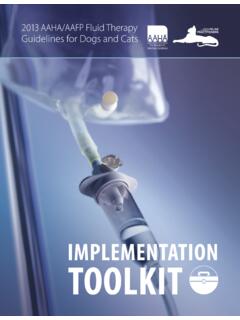 2013 AAHA/AAFP Fluid Therapy Guidelines for Dogs and …