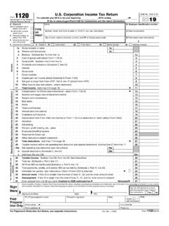 2019 Form 1120 - IRS tax forms