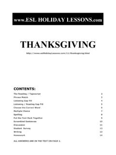 thanksgiving - ESL Holiday Lessons