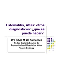 Estomatitis, Aftas: otros diagn&#243;sticos: &#191;qu&#233; se puede hacer?