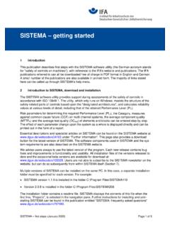 SISTEMA – getting started - DGUV