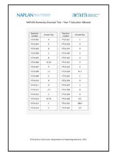 NAPLAN Numeracy Example Test Year 7 Calculator …