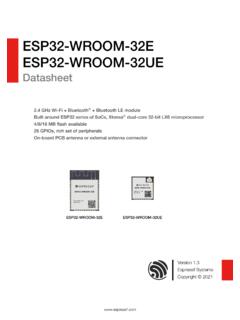 ESP32&#173;WROOM&#173;32E ESP32&#173;WROOM&#173;32UE - Espressif