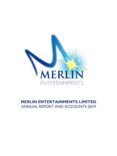 MERLIN ENTERTAINMENTS LIMITED ANNUAL REPORT …