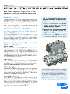 compressors - Bendix Commercial Vehicle Systems