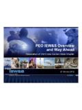 PEO IEW&amp;S Overview and Way Ahead - AOC Garden State