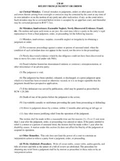 CR 60 RELIEF FROM JUDGMENT OR ORDER (a) Clerical …