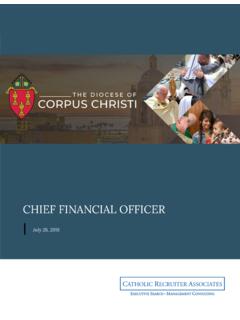CHIEF FINANCIAL OFFICER - catholicrecruiter.com