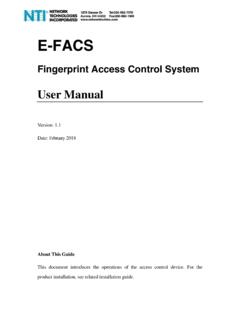 Fingerprint Access Control System User Manual