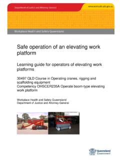 Safe operation of an elevating work platform - Learning ...