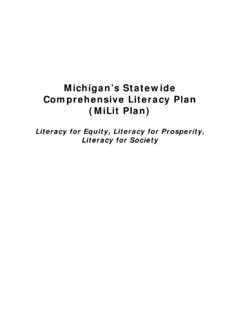 Michigan’s Statewide Comprehensive Literacy Plan (MiLit …