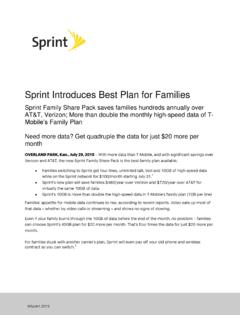 Sprint Introduces Best Plan for Families