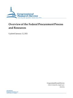 Overview of the Federal Procurement Process and Resources