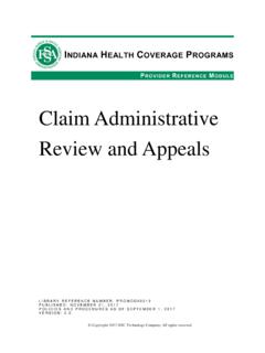 Claim Administrative Review and Appeals