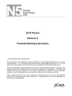 2018 Physics National 5 Finalised Marking Instructions