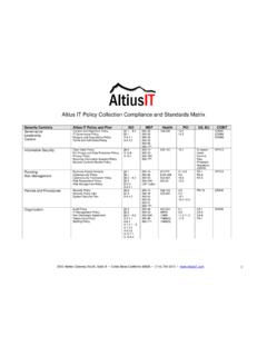 Altius IT Policy Collection Compliance and …