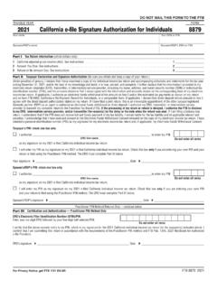 2021 Form 8879 California e-file Signature Authorization ...