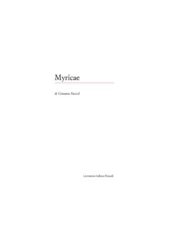 Myricae - Biblioteca della Letteratura Italiana