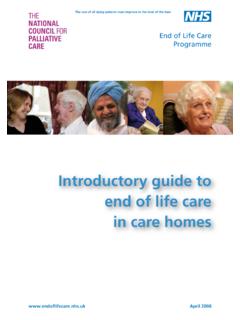 End of Life Care Programme - NCPC