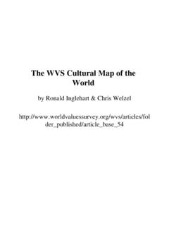 The WVS Cultural Map of the World - UAB Barcelona