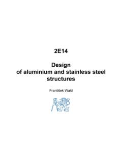 2E14 Design of aluminium and stainless steel structures