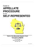 Guide to Wisconsin Appellate Procedure for the Self ...
