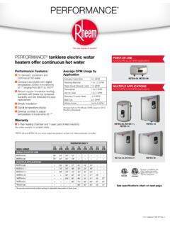 PERFORMANCE tankless electric water heaters offer ...