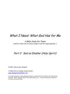 What I Need: What God Has for Me - Sunday …