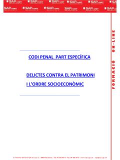 CODI PENAL. PART ESPEC&#205;FICA. DELICTES CONTRA EL …