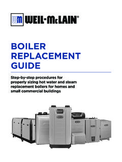 BOILER REPLACEMENT GUIDE - Weil-McLain