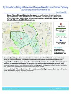 Oyster-Adams Bilingual Education Campus Boundary and ...