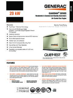 20 kW GUARDIAN SERIES - Generac Power Systems Inc.