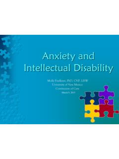 Anxiety and Intellectual Disability - Continuum of Care