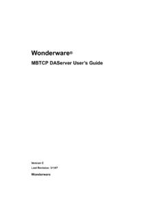 Wonderware MBTCP DAServer User's Guide - Logic Control