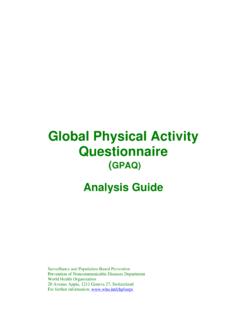 GPAQ Analysis Guide - World Health Organization