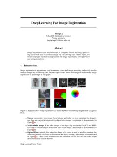 Deep Learning For Image Registration - Stanford University